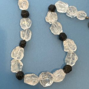 Black Tourmaline/Crystal Quartz Necklace